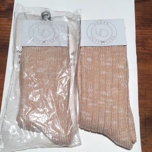 Urban Outfitters light peach knit boot sock 2 pairs!!! NWT